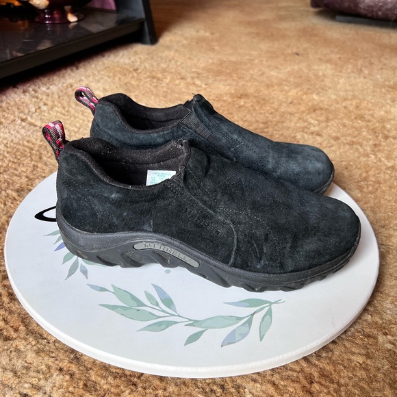 Merrell Jungle Moc Slip On Shoes in Black Suede Leather kids size 5. - Picture 12 of 17